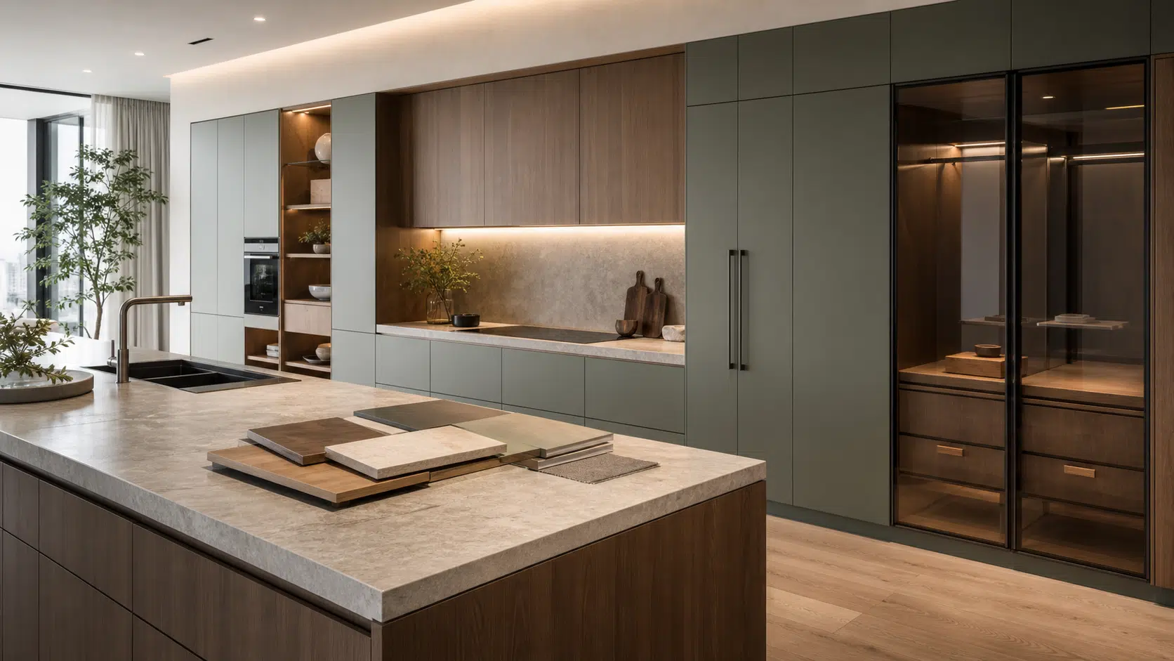 Custom cabinetry and built-in furniture project from Foshan